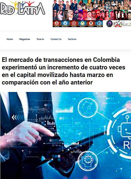 El mercado de transacciones en Colombia experiment un incremento de cuatro veces en el capital movilizado hasta marzo en comparacin con el ao anterior